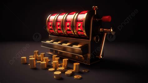 Slot Machine With Several Golden Coins And A Black Background, 3d Big Win Slot Or Numbering ...