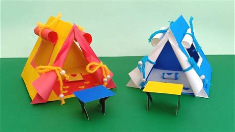 Cardboard Crafts Diy, Paper Folding Crafts, Paper Crafts Diy, Tent Craft, Diy Tent, Baby Crafts ...