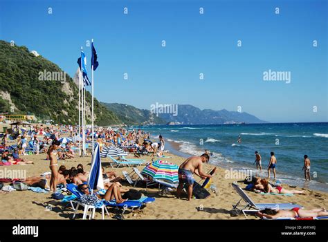 Glyfada Beach, Glyfada, Corfu, Ionian Islands, Greece Stock Photo - Alamy