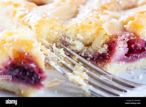 Cherry Bakewell Tart Stock Photo - Alamy