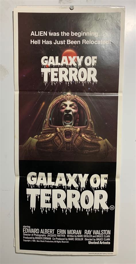 ORIGINAL DAYBILL MOVIE POSTER - GALAXY OF TERROR - HORROR - X Marks The ...