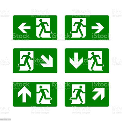 Exit Sign Vector Logo Template Illustration Design Vector Eps 10 Stock Illustration - Download ...