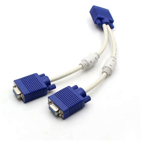 Monitor VGA Splitter Cable - VGA Male to Dual VGA Female Video Adapter Cable, Converter Cable ...