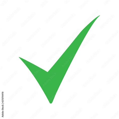 Green check mark icon. Tick symbol in green color. Vector illustration ...