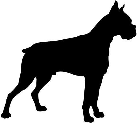 Boxer Dog Silhouette | Free vector silhouettes