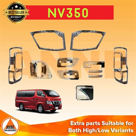 Garnish Cover Set for Nissan Urvan NV350 2017 - 2022 Chrome Nissan Urvan NV350 Accessories ...