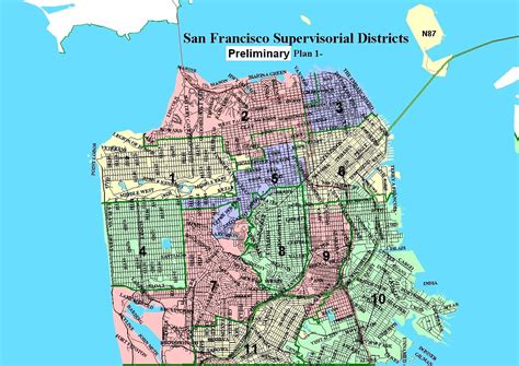 San Francisco Map Of Districts