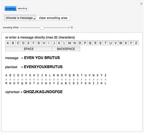 Simple Caesar Cipher - Wolfram Demonstrations Project