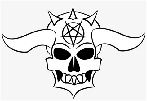 Demon Skull Drawing At Getdrawings - Imágenes De Diablos En Blanco Y Negro PNG Image ...