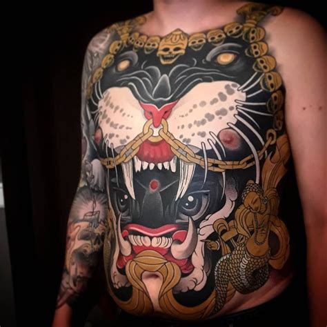 Details 70+ black panther chest tattoo - in.cdgdbentre