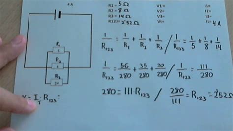 Resolver un circuito en paralelo (intensidad, voltaje y resistencia ...