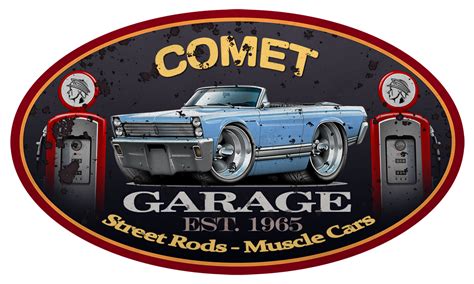 1965 Mercury Comet Convertible Garage Sign Wall Art Graphic Sticker | eBay