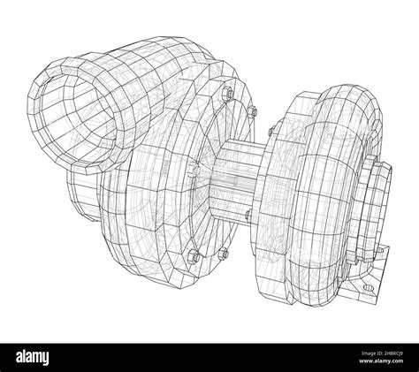 Automobile turbocharger concept outline Stock Photo - Alamy