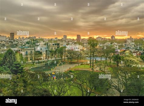 Buenos Aires Sunset Aerial View Stock Photo - Alamy