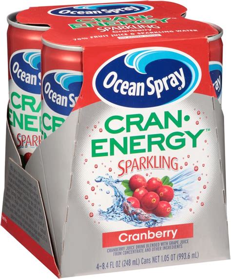 Ocean Spray Cran Energy Sparkling Cranberry Fruit Juice Drink Reviews 2022