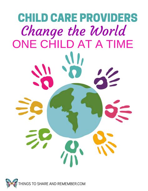 Child Care Providers Change the World Printable Poster | Childcare quotes, Early childhood ...