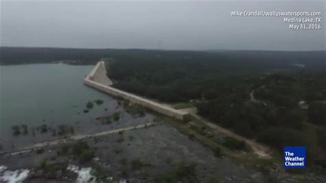 Medina Lake Spillway in Action - Videos from The Weather Channel