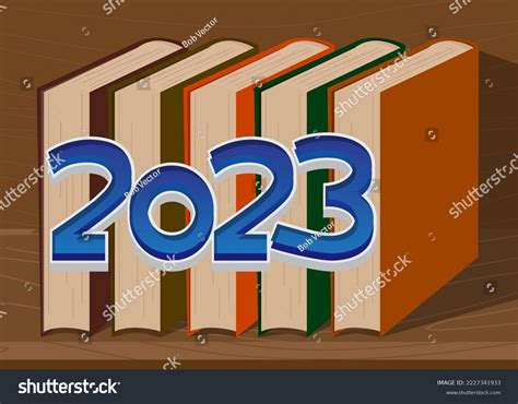 Number 2023 On Book Cartoon Vector Stock Vector (Royalty Free ...