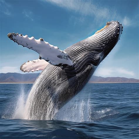 Premium AI Image | Humpback Whale Breaching