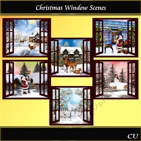 Christmas Window Scenes - CUP828109_2232 | Craftsuprint