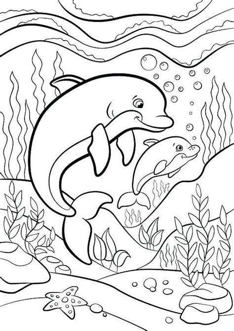 Hard Dolphin Coloring Pages - Coloring Home