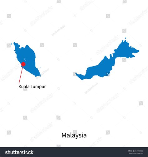 Detailed Vector Map Malaysia Capital City Stock Vector (Royalty Free) 213908500 | Shutterstock