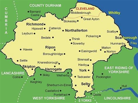 North Yorkshire part of the largest county in England | Counties of ...