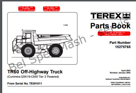 Literature - Terex Dump Truck Parts