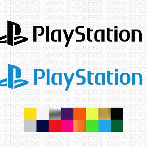 PlayStation full logo decal stickers in custom colors and sizes