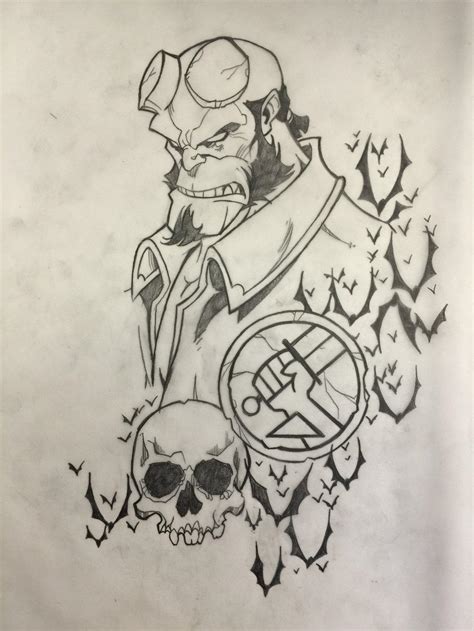 Hellboy Pencil Sketch by PeterMichaelSmith on DeviantArt