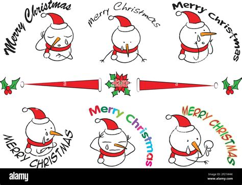 vector cartoon snow man emoji set Stock Vector Image & Art - Alamy