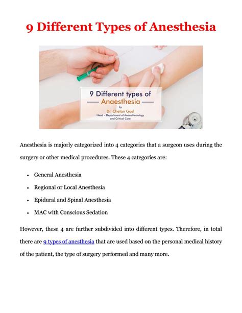 9 Different Types of Anesthesia | Ojas Hospital by ojashospital - Issuu