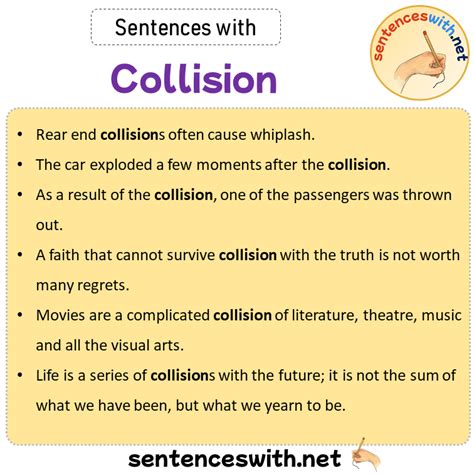 Sentences with Collision, Sentences about Collision - SentencesWith.Net