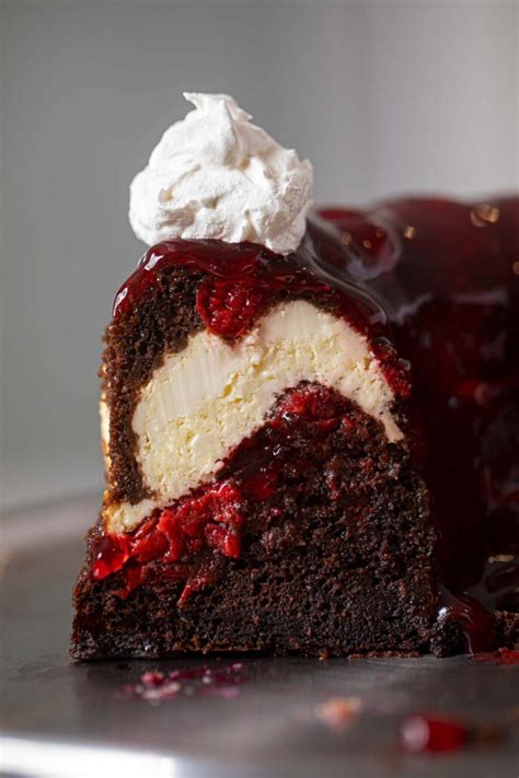 Cherry Chocolate Cream Cheese Bundt Cake - Dinner, then Dessert