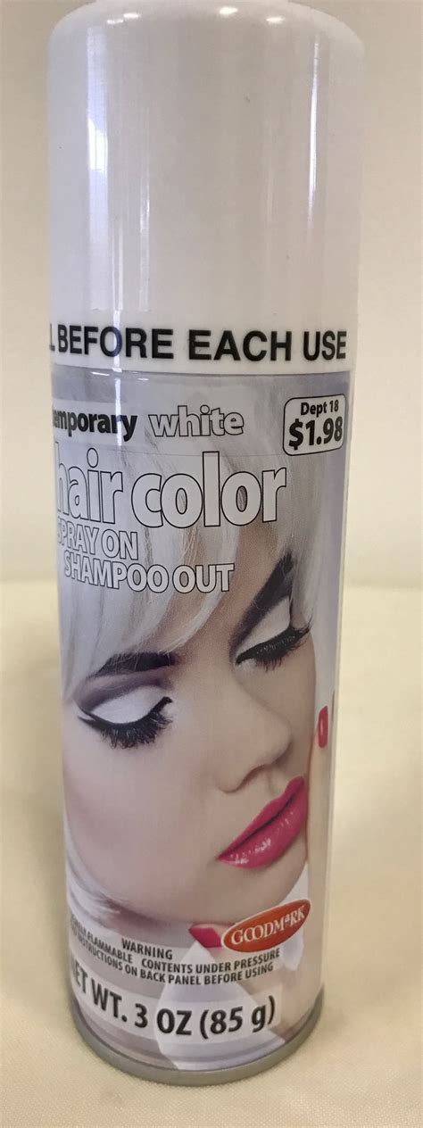 Halloween Temporary Hair Color Spray-White - Walmart.com - Walmart.com