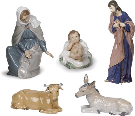 Buy Lladro Nao 5-Piece Nativity Set - Holy Family & Manger Animals Online at Lowest Price in ...