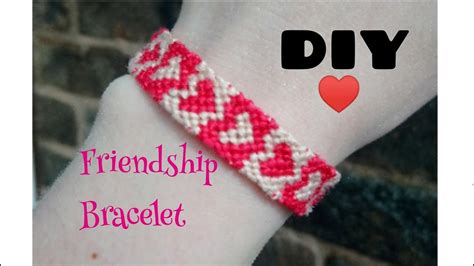 Hearts Friendship Bracelet Tutorial [#97849] - YouTube