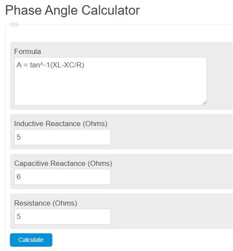 Phase Angle Calculator - Calculator Academy