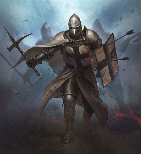 "Teutonic Knight." for Joan of Arc boardgame by Mythic Games. Artist Catalin Lartist. in 2020 ...