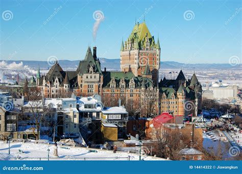 Quebec City skyline stock photo. Image of castle, color - 14414322