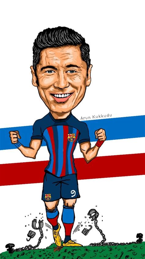 Football Player Vector art Robert Lewandowski, Fc Barcelona, Vector Art, Illustration Art, Nike ...