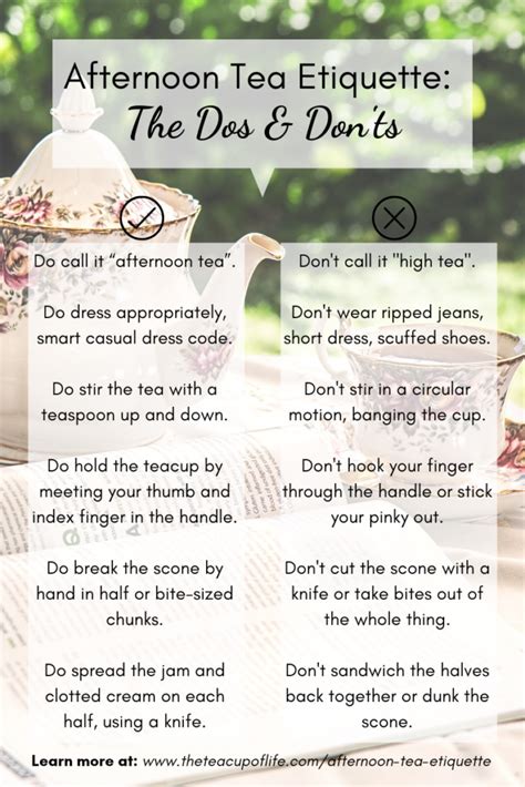 Afternoon Tea Etiquette: 12 Dos and Don’ts - The Cup of Life