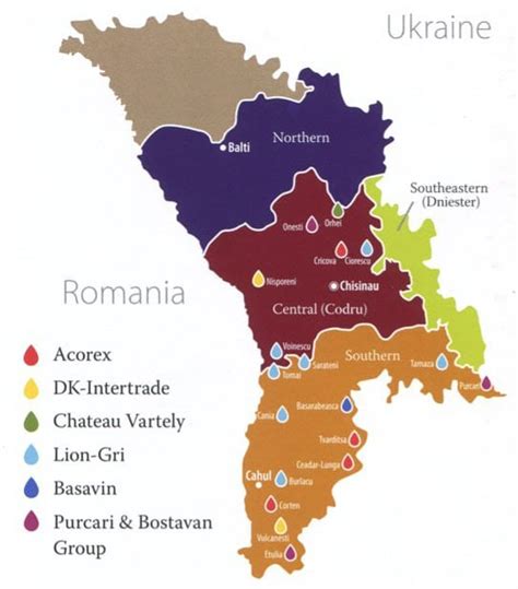 Wine map of Moldova, also known as: a regular map of Moldova : r ...