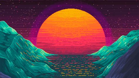 Pixel Art Landscape Wallpaper