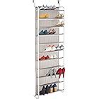 Amazon.com: Whitmor Over The Door Shoe Shelves - 26 Sections - Crosshatch Gray : Home & Kitchen