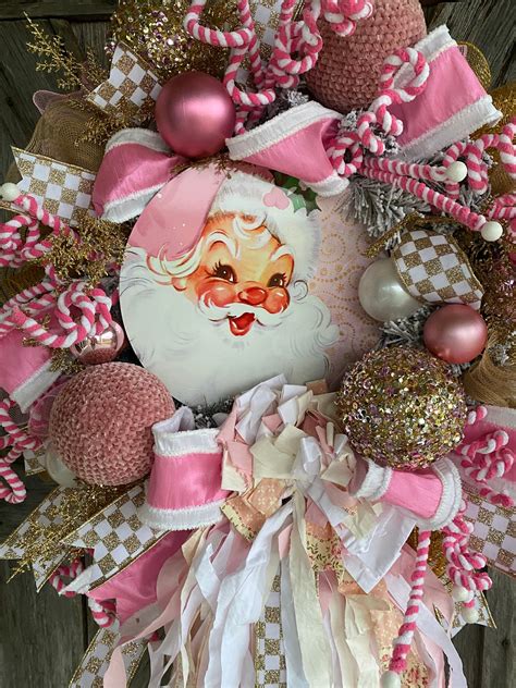 Victorian Christmas Wreath, Shabby Chic Christmas, Pink Christmas ...