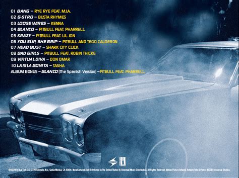 Fast & Furious 4 OST Credits & Scans - The Neptunes #1 fan site, all about Pharrell Williams and ...