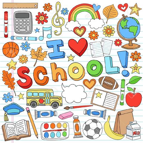 31+ Cute school supplies clipart in 2021