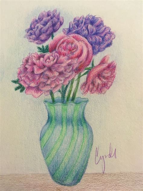 Flowers Drawing With Color Pencil | Best Flower Site