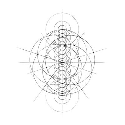 Pentagon Geometry Line Art Image for Sale - Nathalie Strassburg